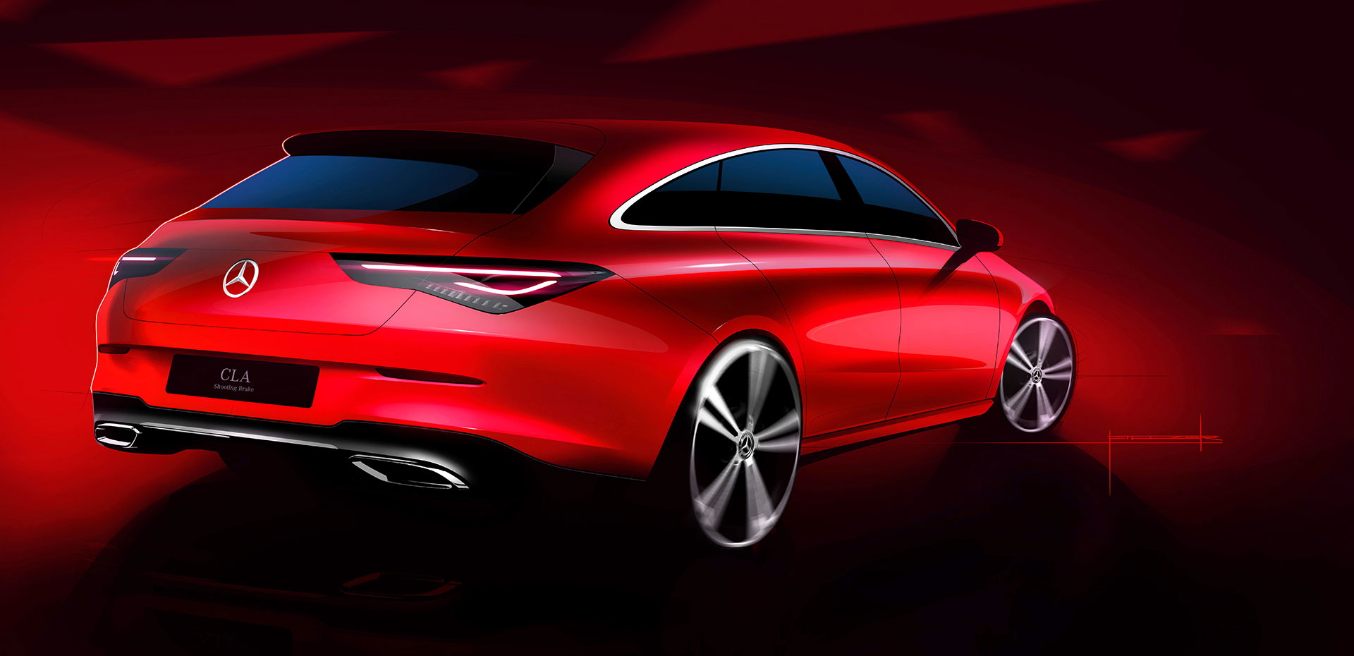 Mercedes Cla Shooting Brake 2019 Bocetos 01