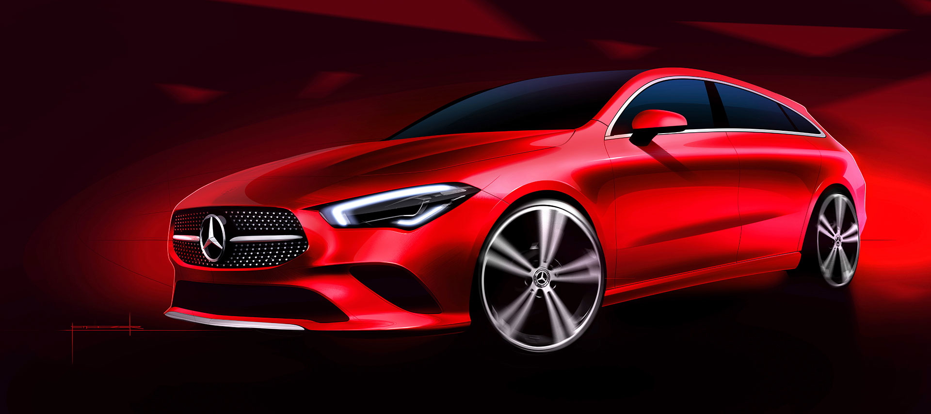Mercedes Cla Shooting Brake 2019 Bocetos 02
