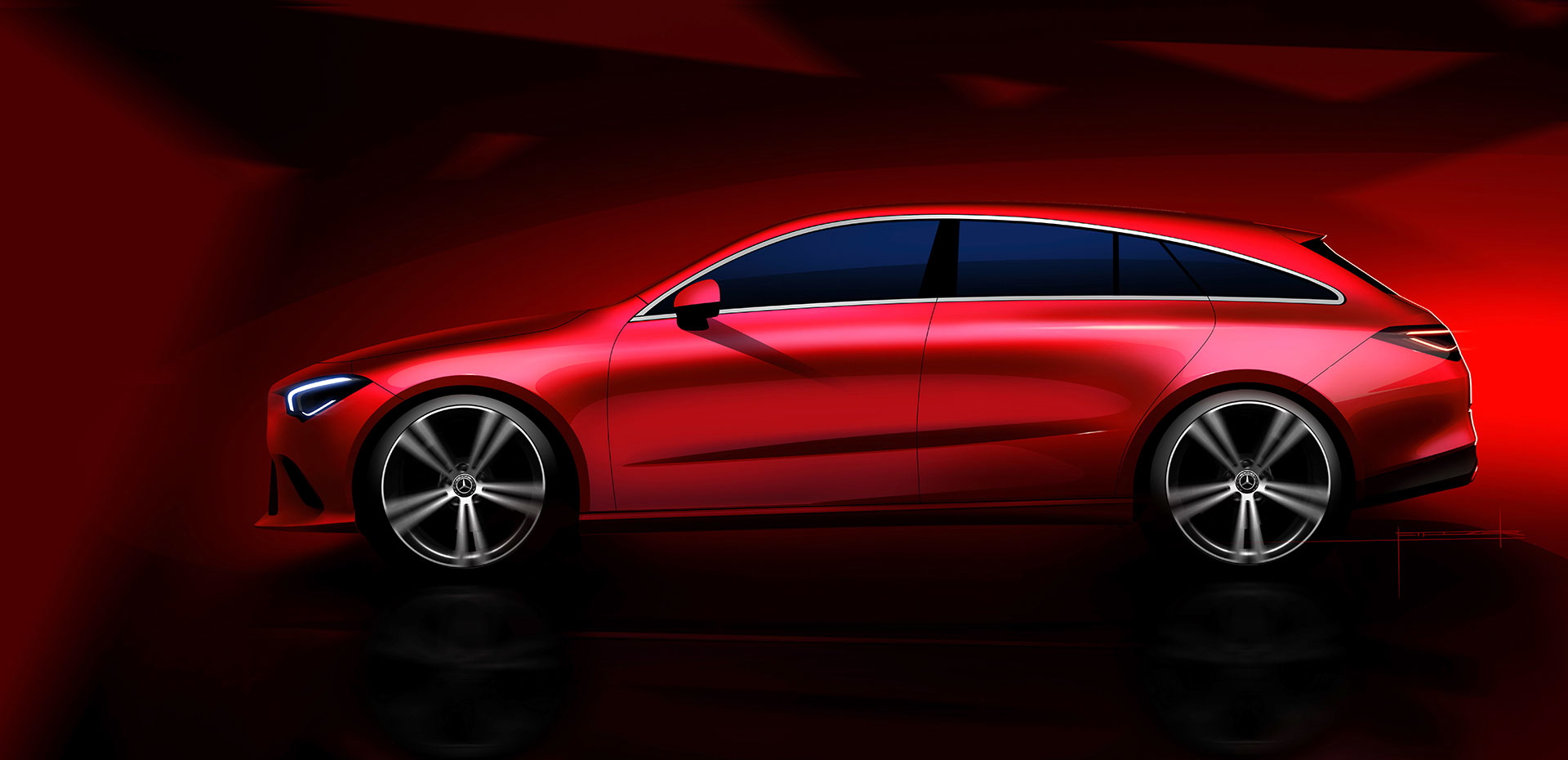 Mercedes Cla Shooting Brake 2019 Bocetos 09