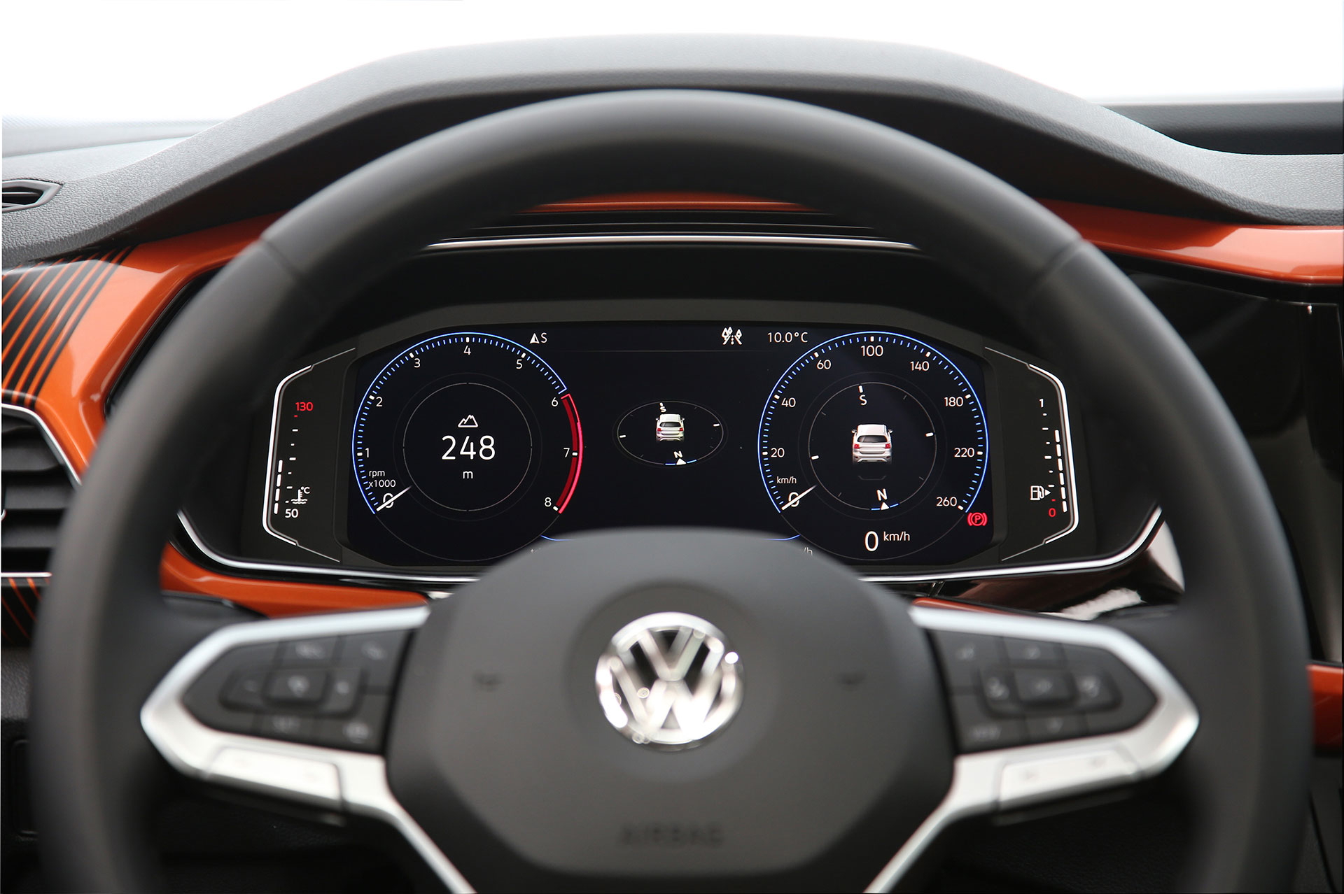 Volkswagen T Cross 2019 Naranja Prueba Interior 09