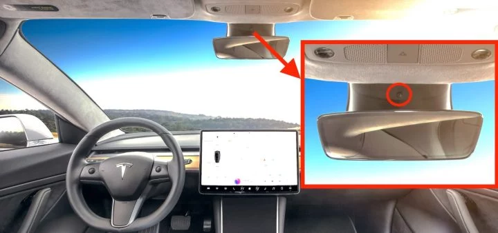 Tesla Model 3 Camara Interior