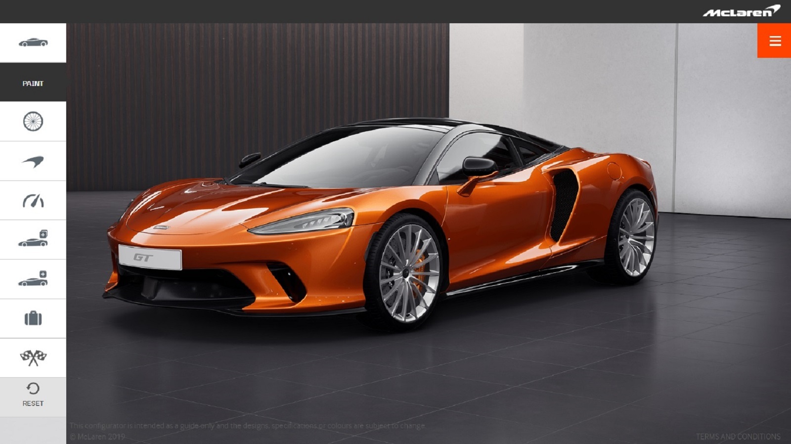 Configurador Mclaren Gt 04