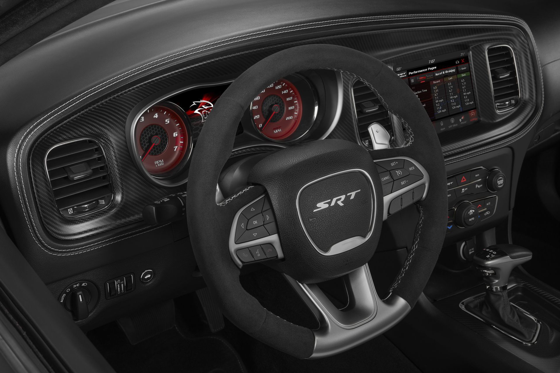 The Race Inspired Interior Of The Dodge Charger Srt Hellcat Wide