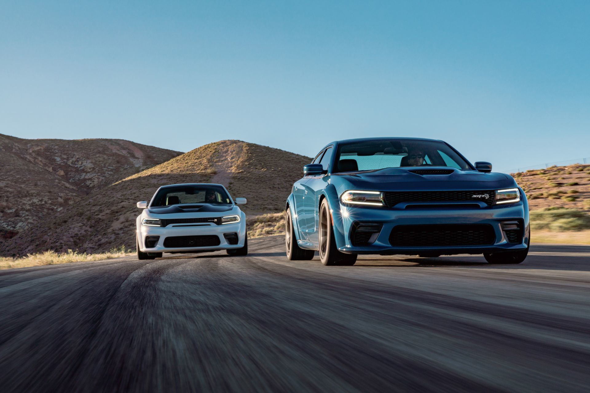 2020 Dodge Charger Scat Pack Widebody (left) And 2020 Dodge Cha