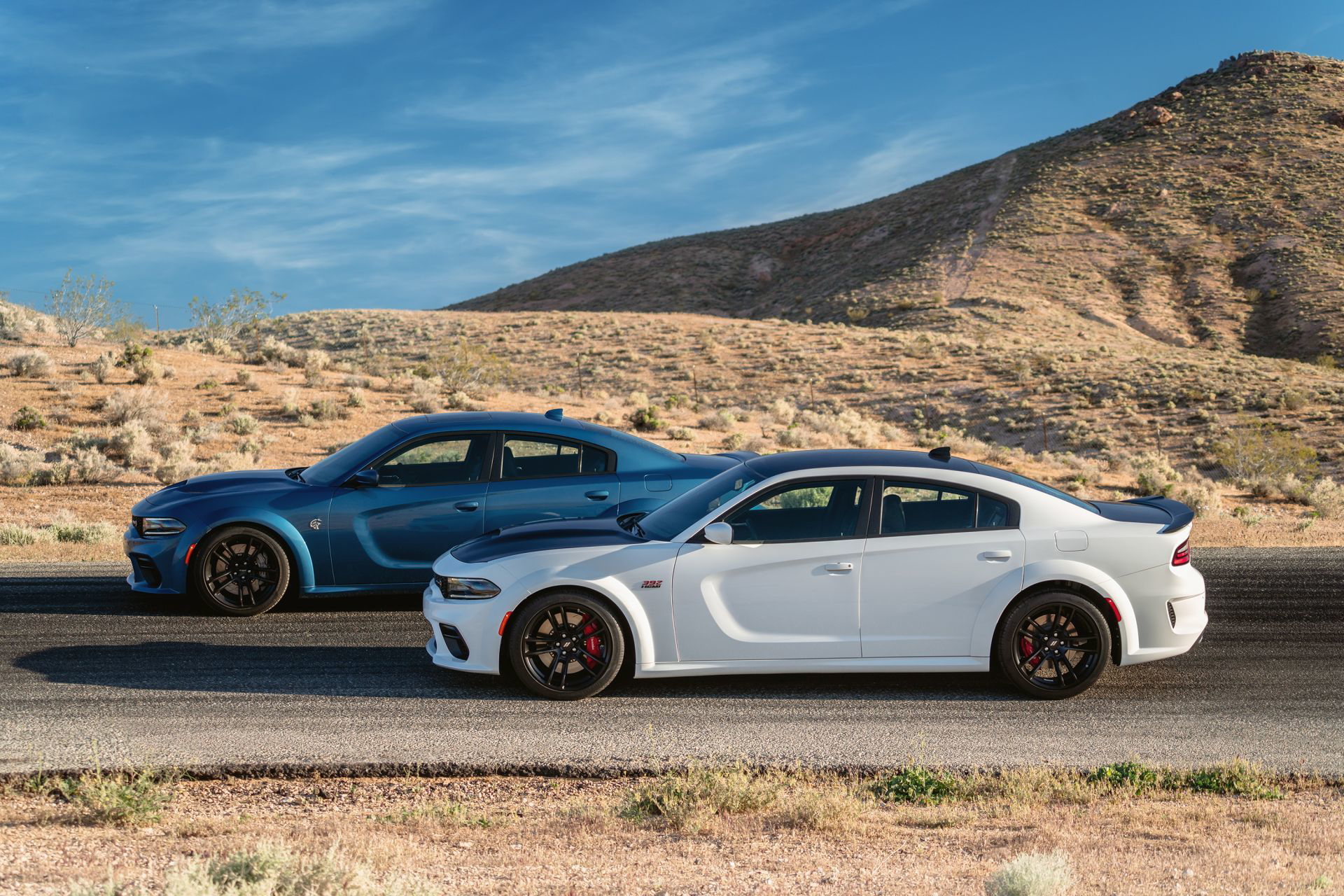 2020 Dodge Charger Scat Pack Widebody (front) And 2020 Dodge Cha
