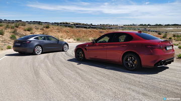 Tesla Model 3 Vs Alfa Romeo Giulia Quadrifoglio 0619 027 