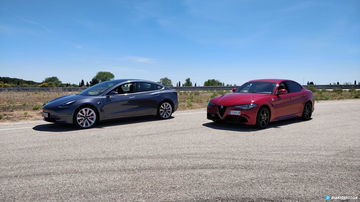 Tesla Model 3 Vs Alfa Romeo Giulia Quadrifoglio 0619 032 