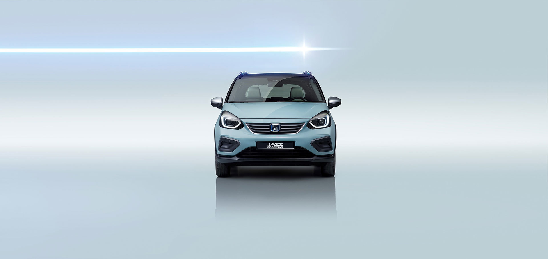 Fascia frontal del Honda Jazz destacando su diseño contemporáneo