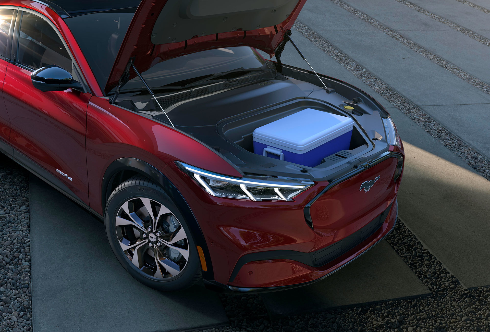 Vista del propulsor eléctrico del Ford Mustang Mach-E.