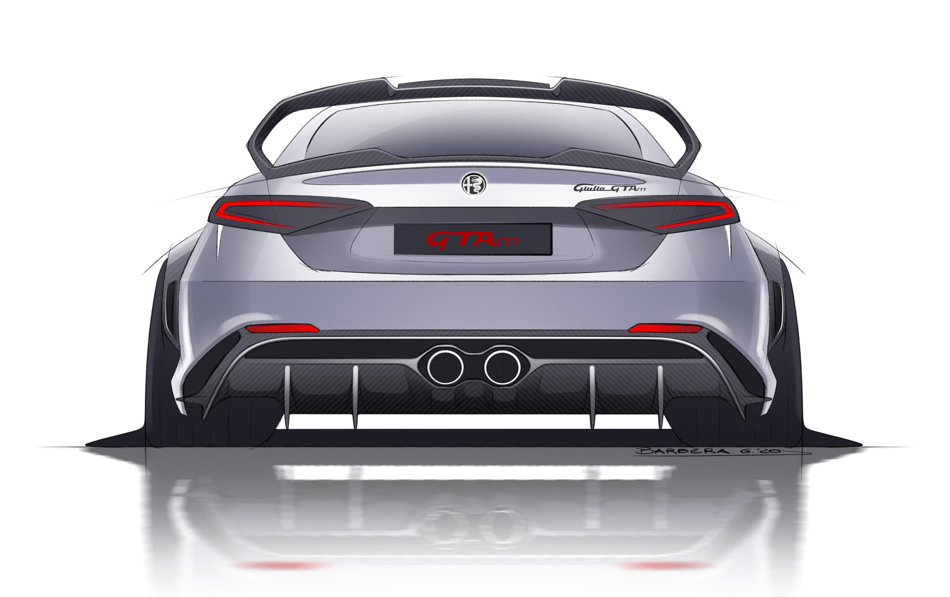 Alfa Romeo Giulia Gta 2020 Dm Sketch 04