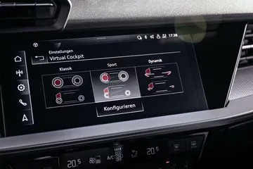 Vista del sistema de infoentretenimiento del Audi A3 Sportback.