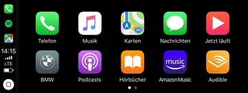 Vista parcial de la interfaz del sistema de infotainment BMW.