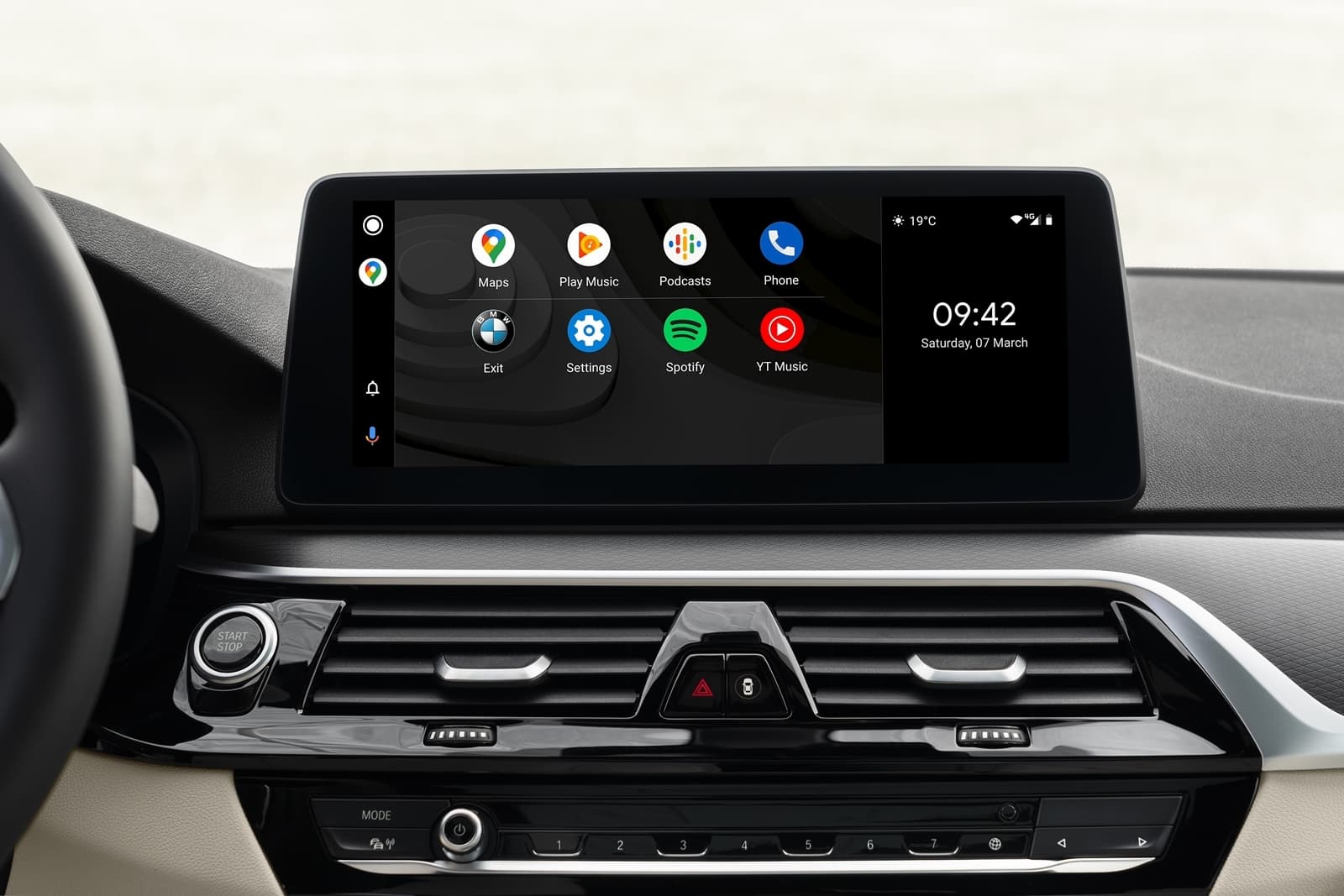 Pantalla táctil del sistema de infoentretenimiento BMW Serie 6 GT.
