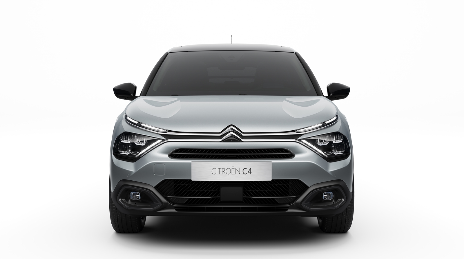Vista frontal del Citroën C4 destacando su diseño y líneas modernas.
