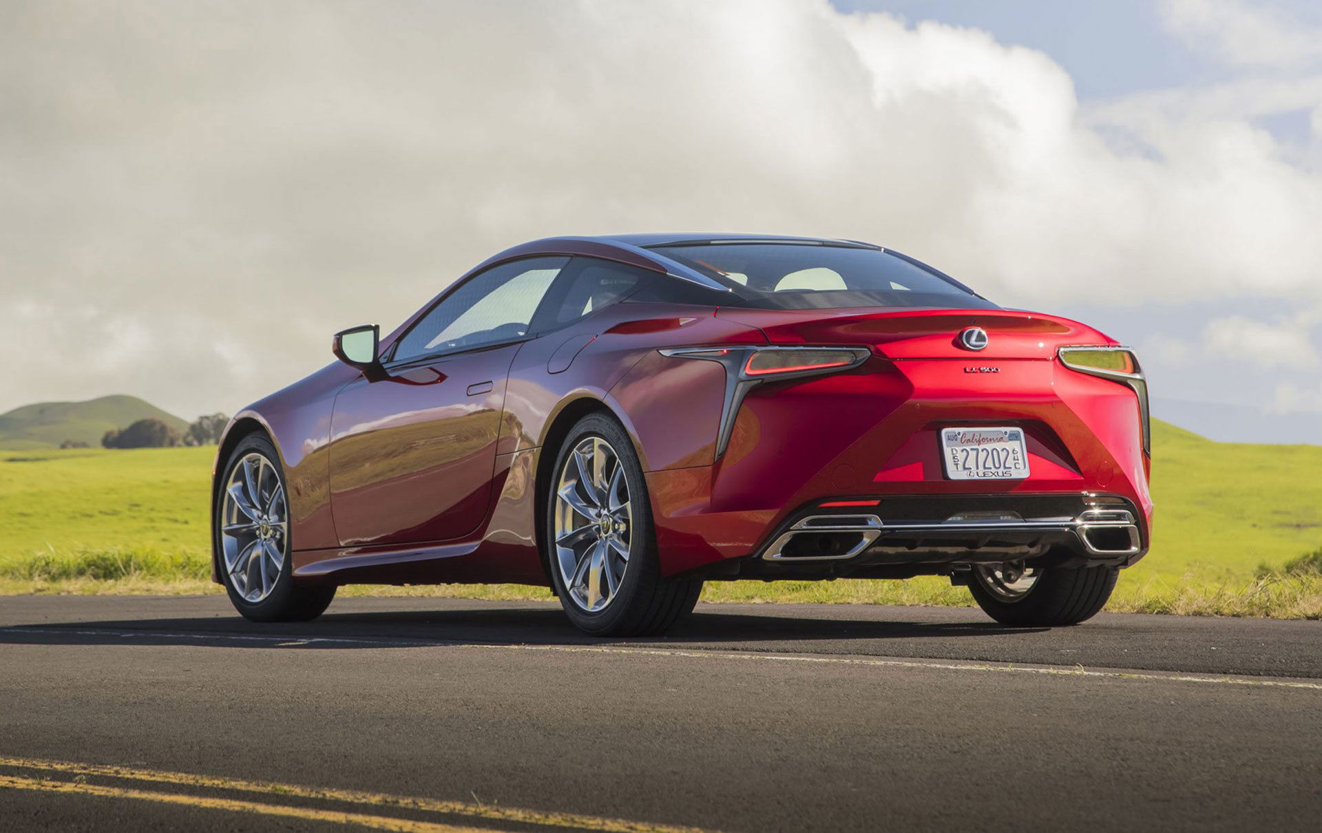 Lexus Lc 500h Rojo Trasera