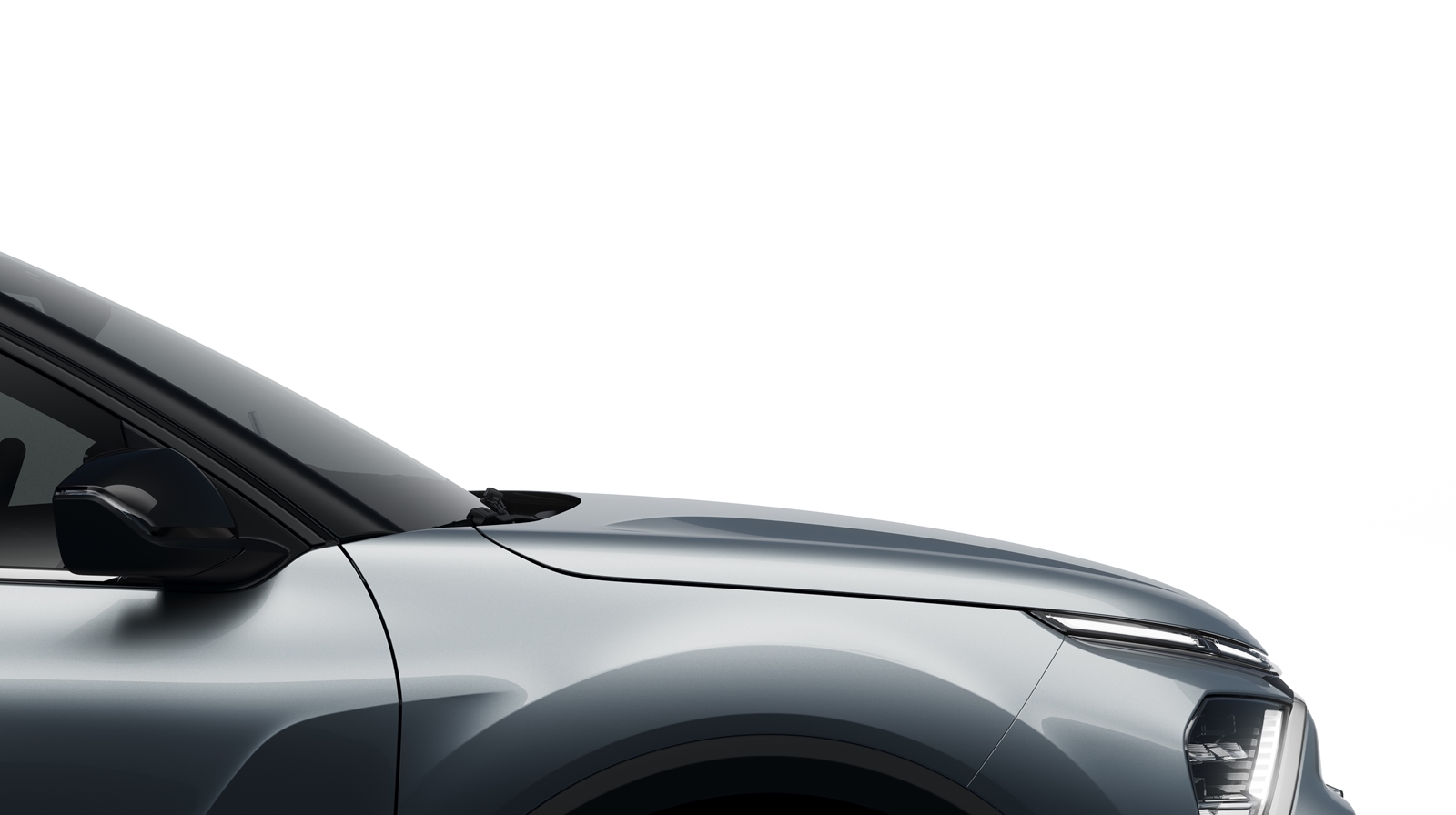 Perfil lateral que muestra la línea dinámica del Citroën C4.