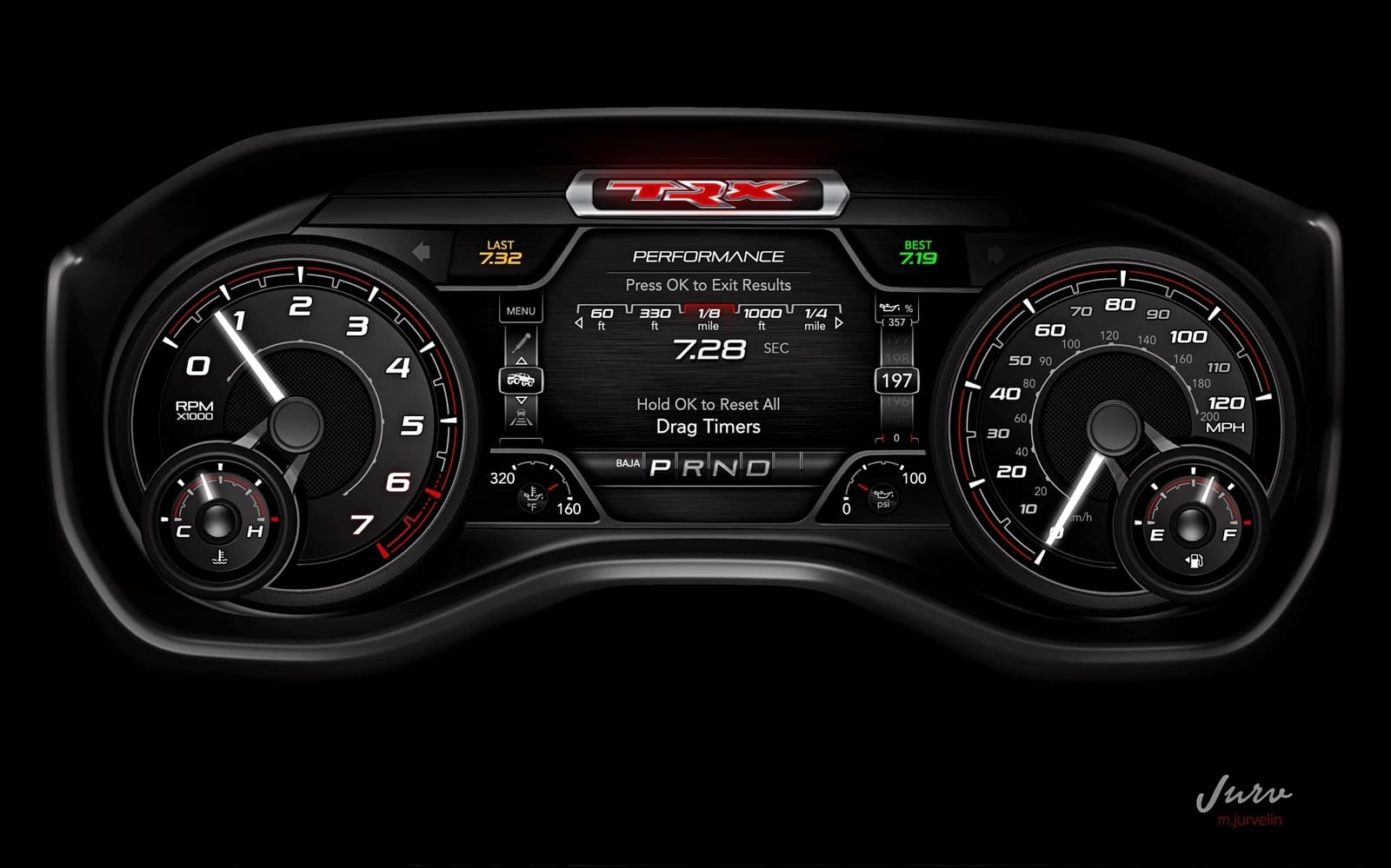 2021 Ram 1500 Trx Driver Display With Performance Cluster