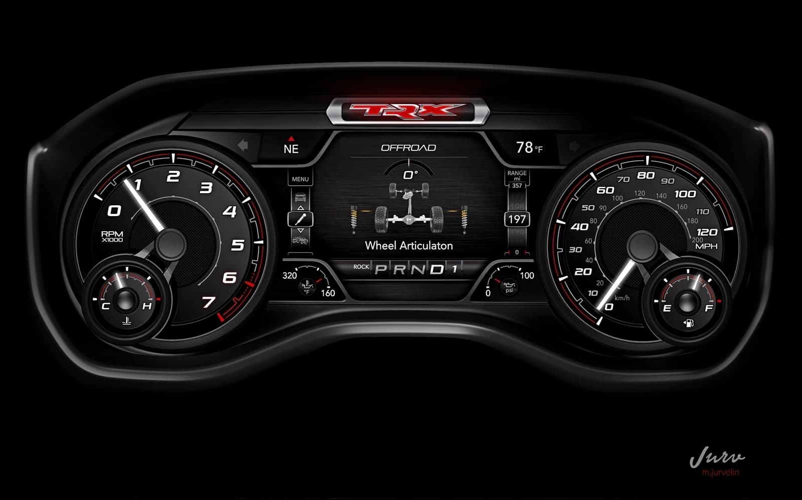 2021 Ram 1500 Trx Driver Display With Wheel Articulation Cluster
