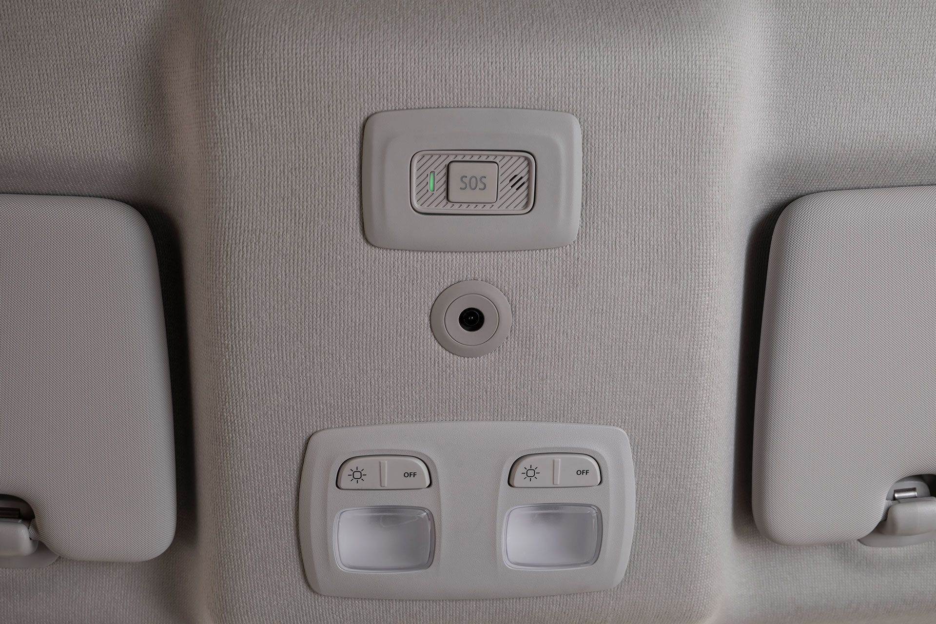 Detalle del sistema de iluminación interior del Dacia Sandero.