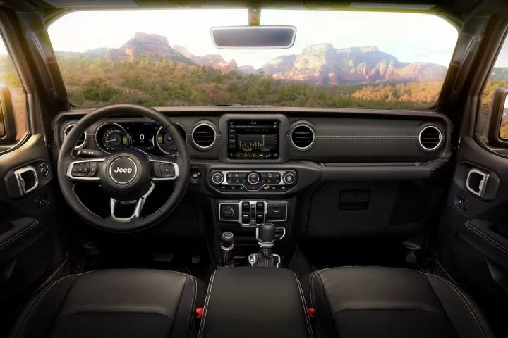 Interior Of The 2021 Jeep® Wrangler Sahara 4xe Includes Standard