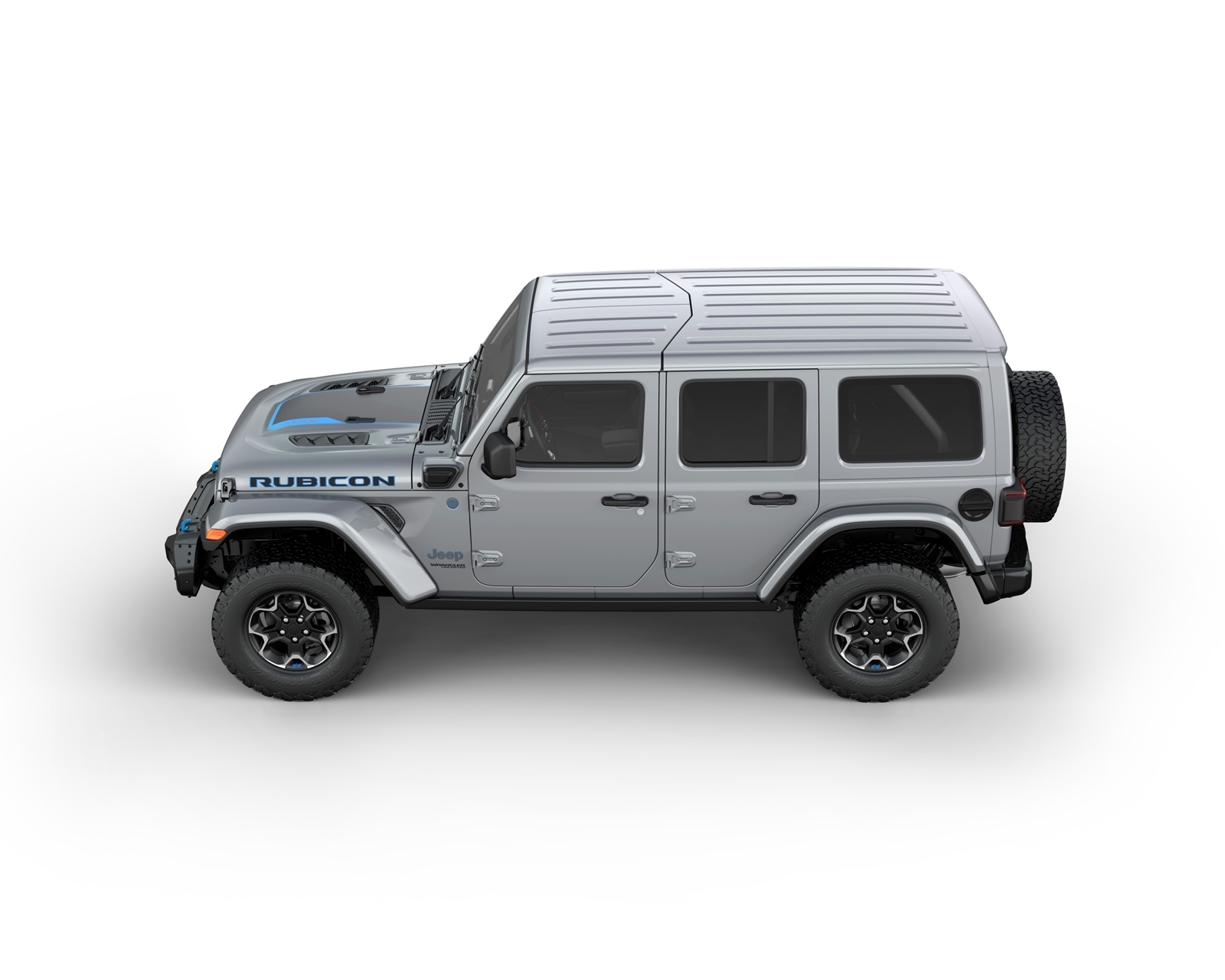 Side View Of The 2021 Jeep® Wrangler Rubicon 4xe Hybrid Electric