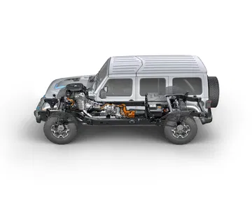 Side View Of The 2021 Jeep® Wrangler Rubicon 4xe Hybrid Electric