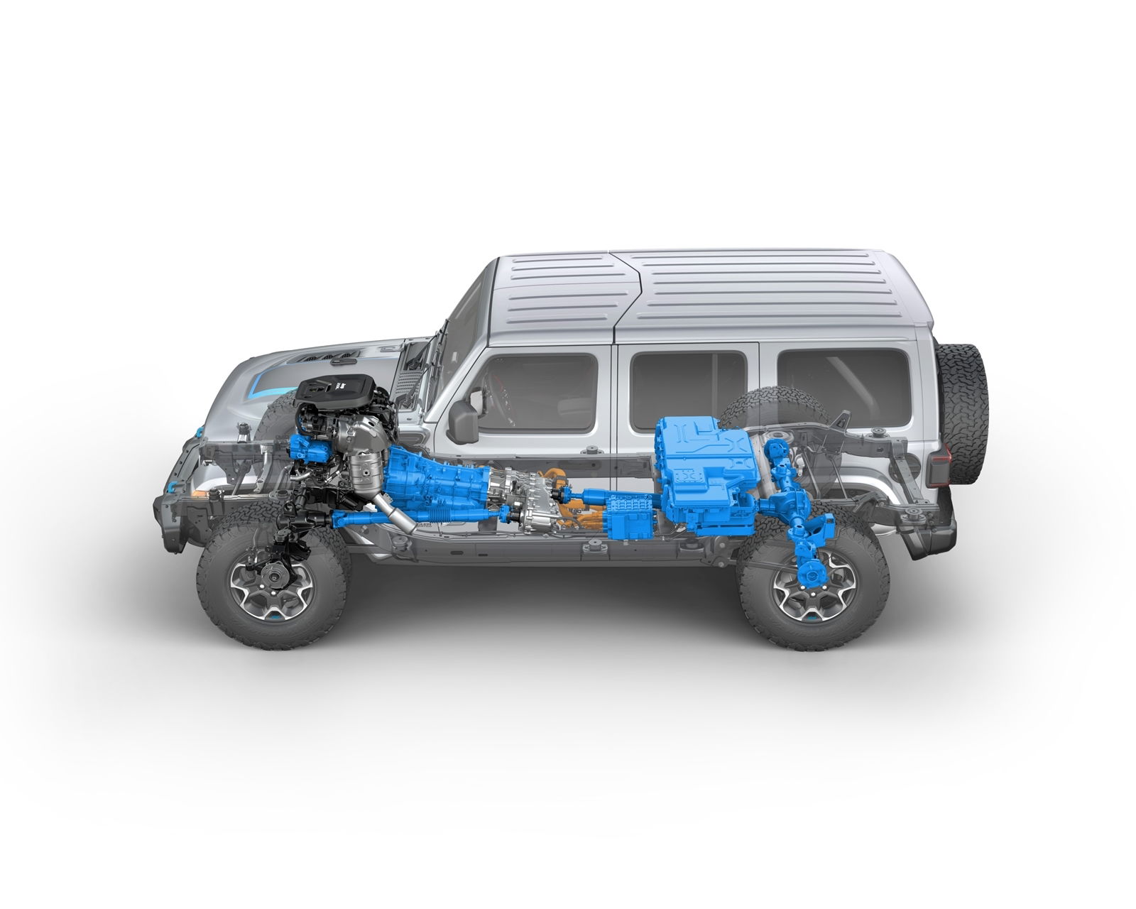 Side View Of The 2021 Jeep® Wrangler Rubicon 4xe Hybrid Electric