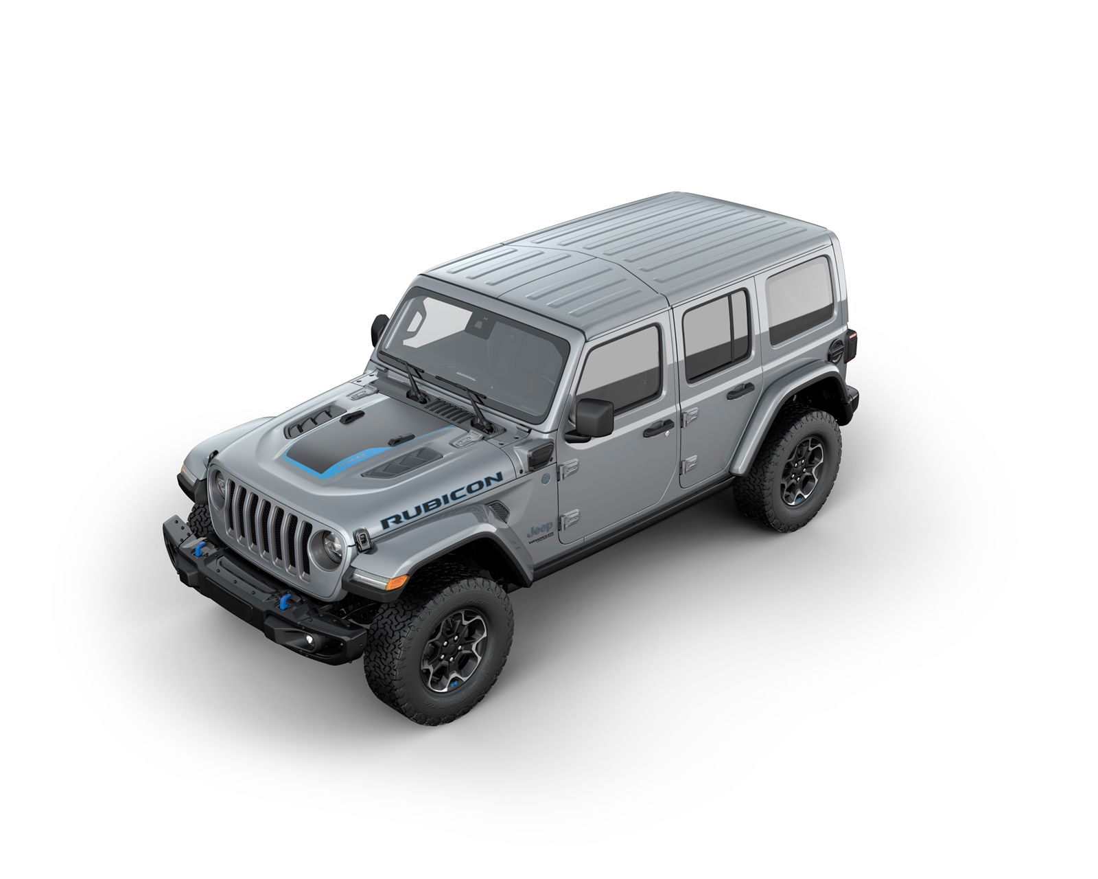 Front Three Quarters View Of The 2021 Jeep® Wrangler Rubicon 4xe