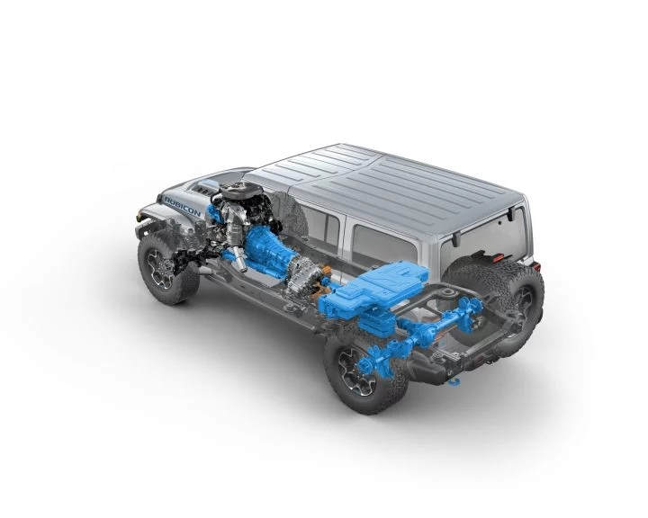 Rear Three Quarters View Of The 2021 Jeep® Wrangler Rubicon 4xe