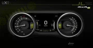 The Gauge Cluster In The 2021 Jeep Wrangler 4xe Keeps The Driver