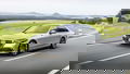 Vista delantera y lateral del Mercedes Clase S en carretera