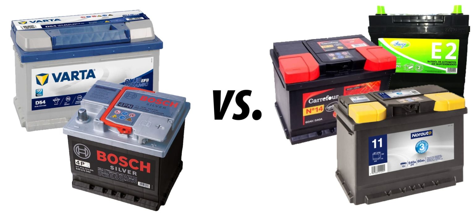 Baterías blanca vs. primeras marcas