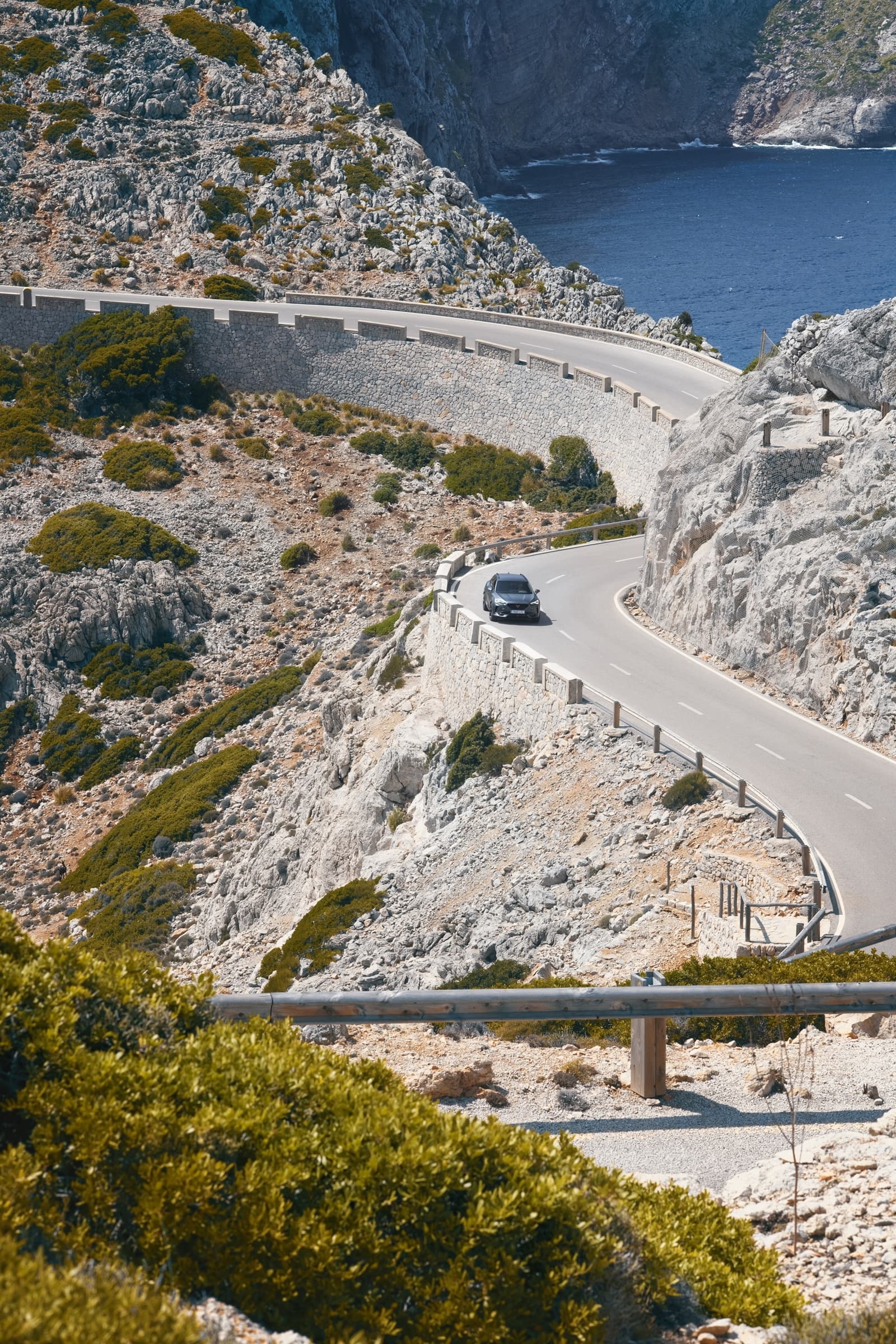CUPRA Formentor dominando curvas en entorno montañoso