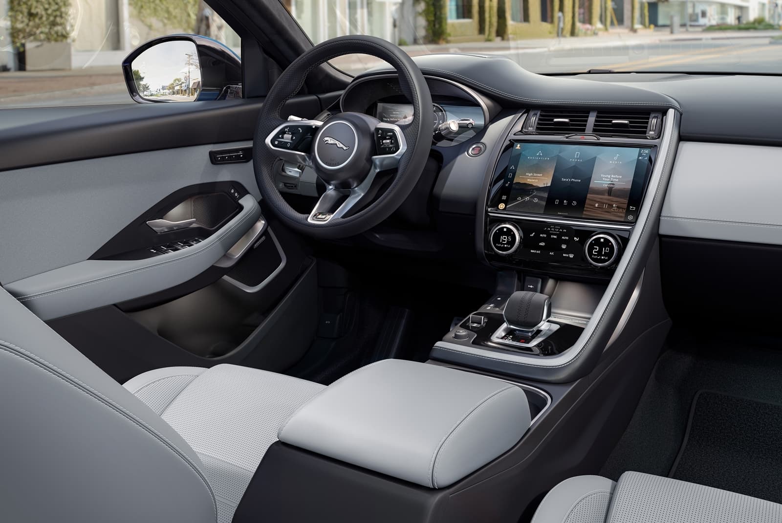 Vista elegante del interior que muestra acabados premium y tecnología de punta.