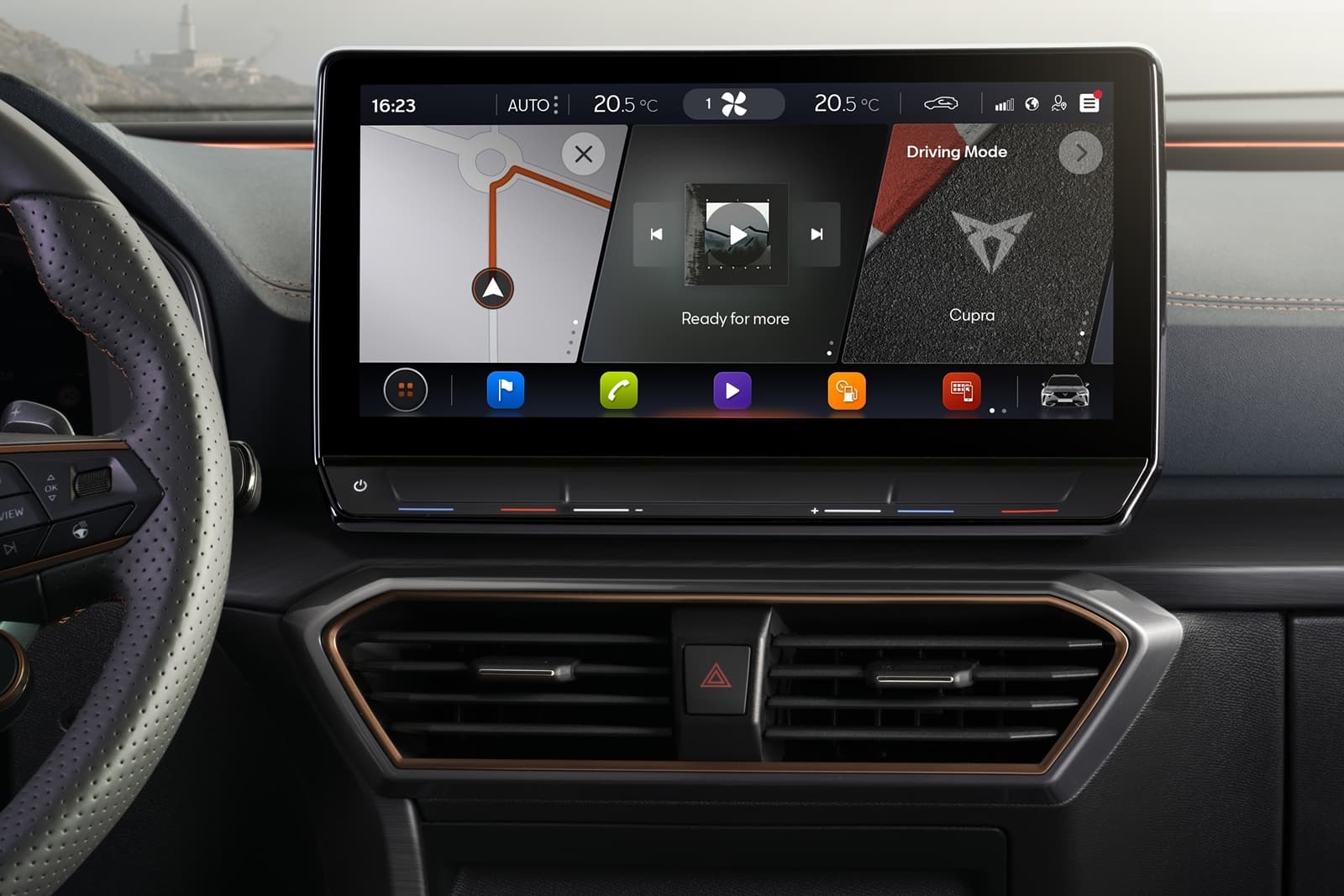 Vista del sistema de infotainment del CUPRA Formentor.