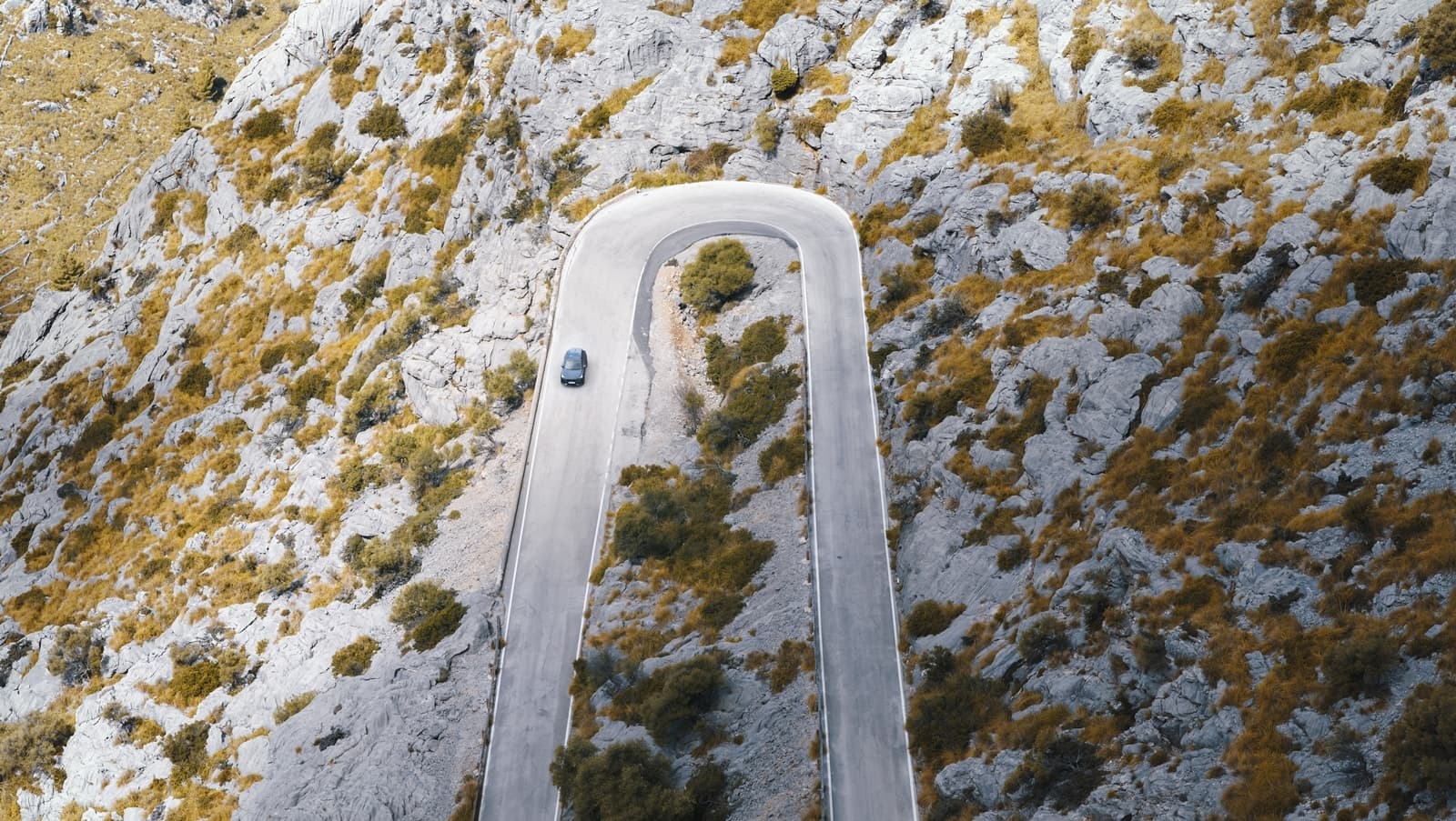 Vista aérea del techo del CUPRA Formentor en un entorno nevado.