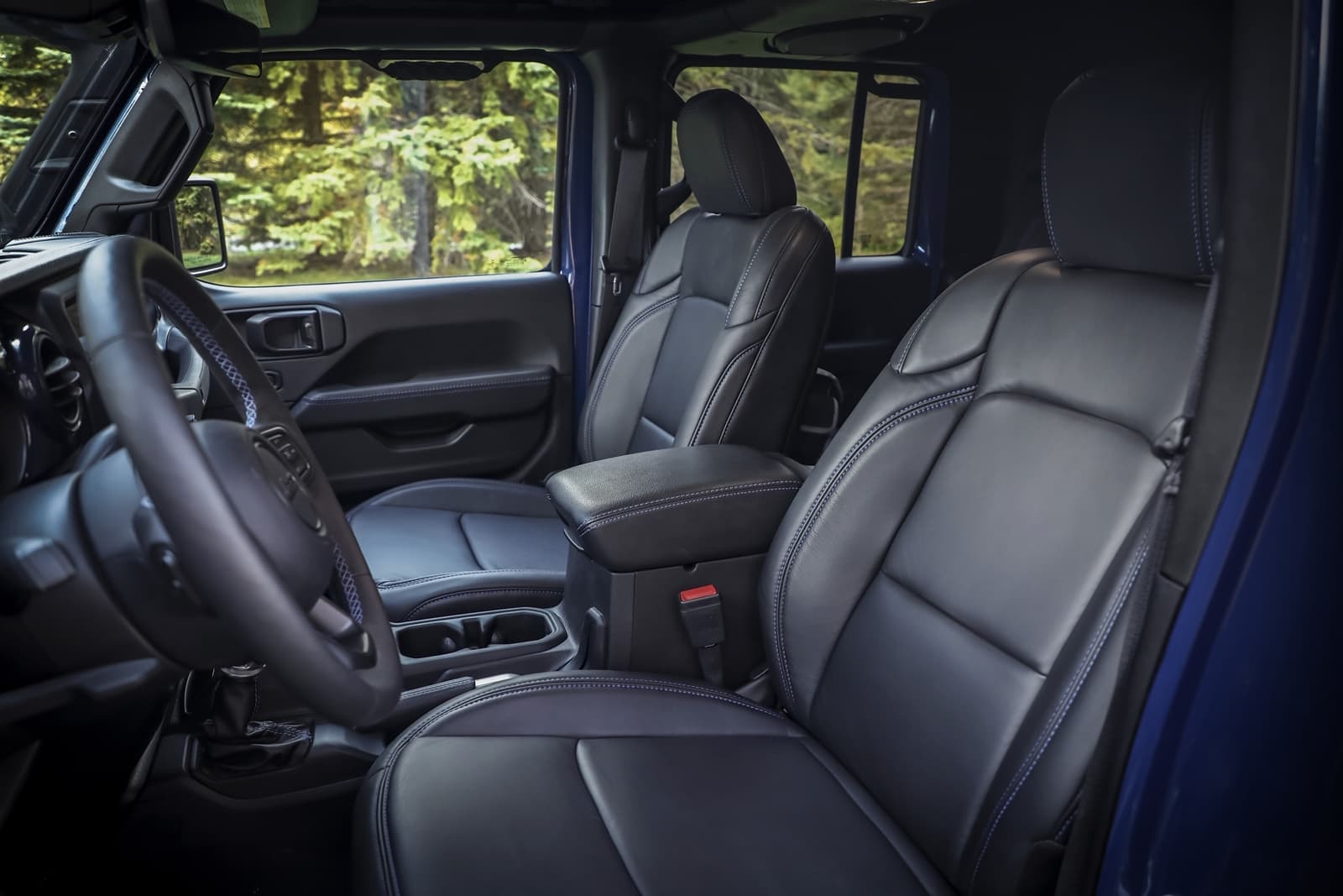 Inside The Cabin Of The Jeep Gladiator Top Dog Concept Are Black