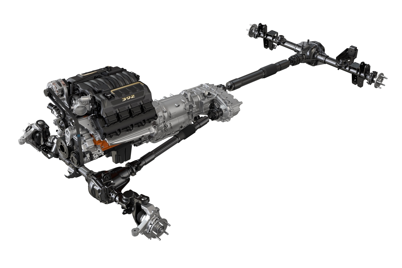 2021 Jeep Wrangler Rubicon 392 Isolated Driveline