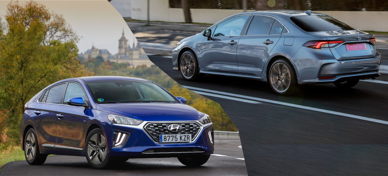 Toyota Corolla Hyundai Ioniq Portada Toyota Corolla Hyundai Ioniq Portada