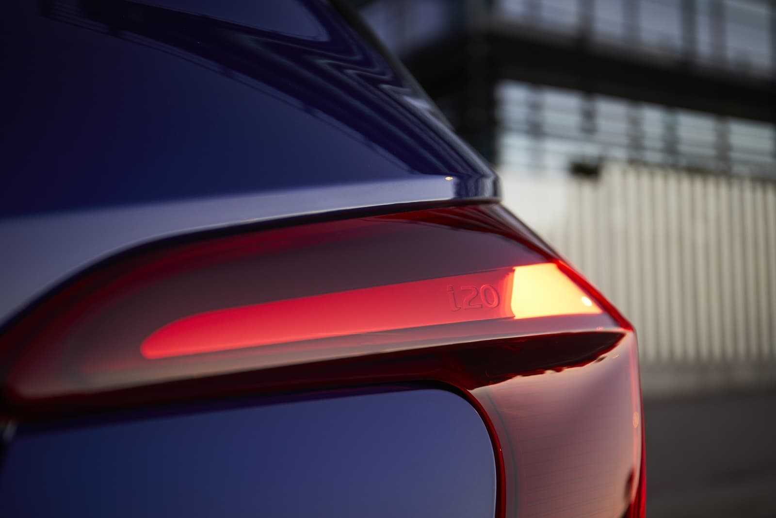 Luces traseras LED del Hyundai i20 con diseño característico.