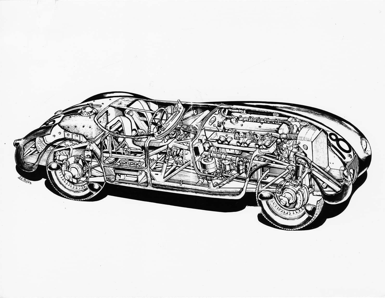 Jaguar C Type 2021 Le Mans 0121 023