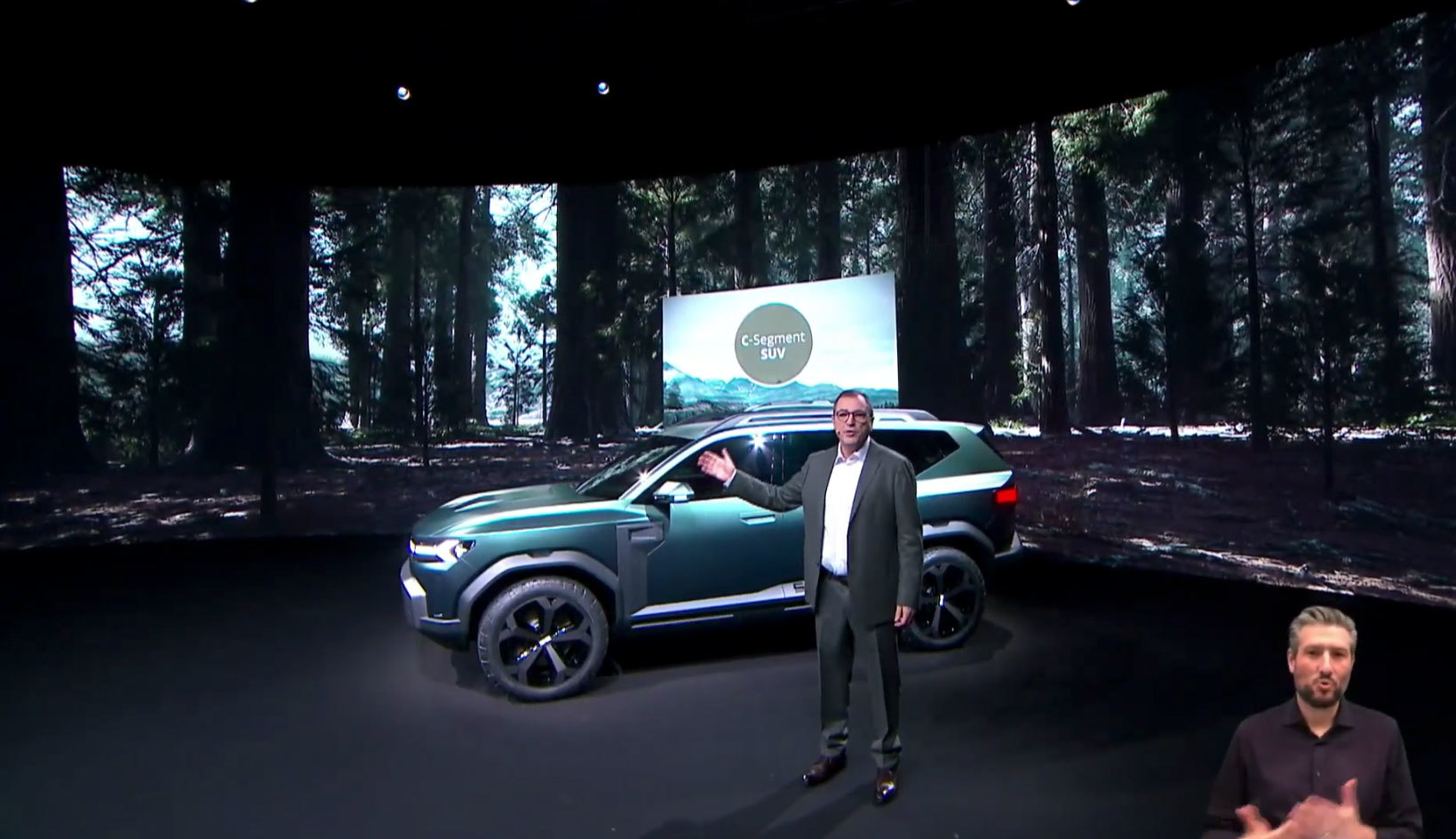 Vista lateral del Dacia Bigster Concept durante su presentación.
