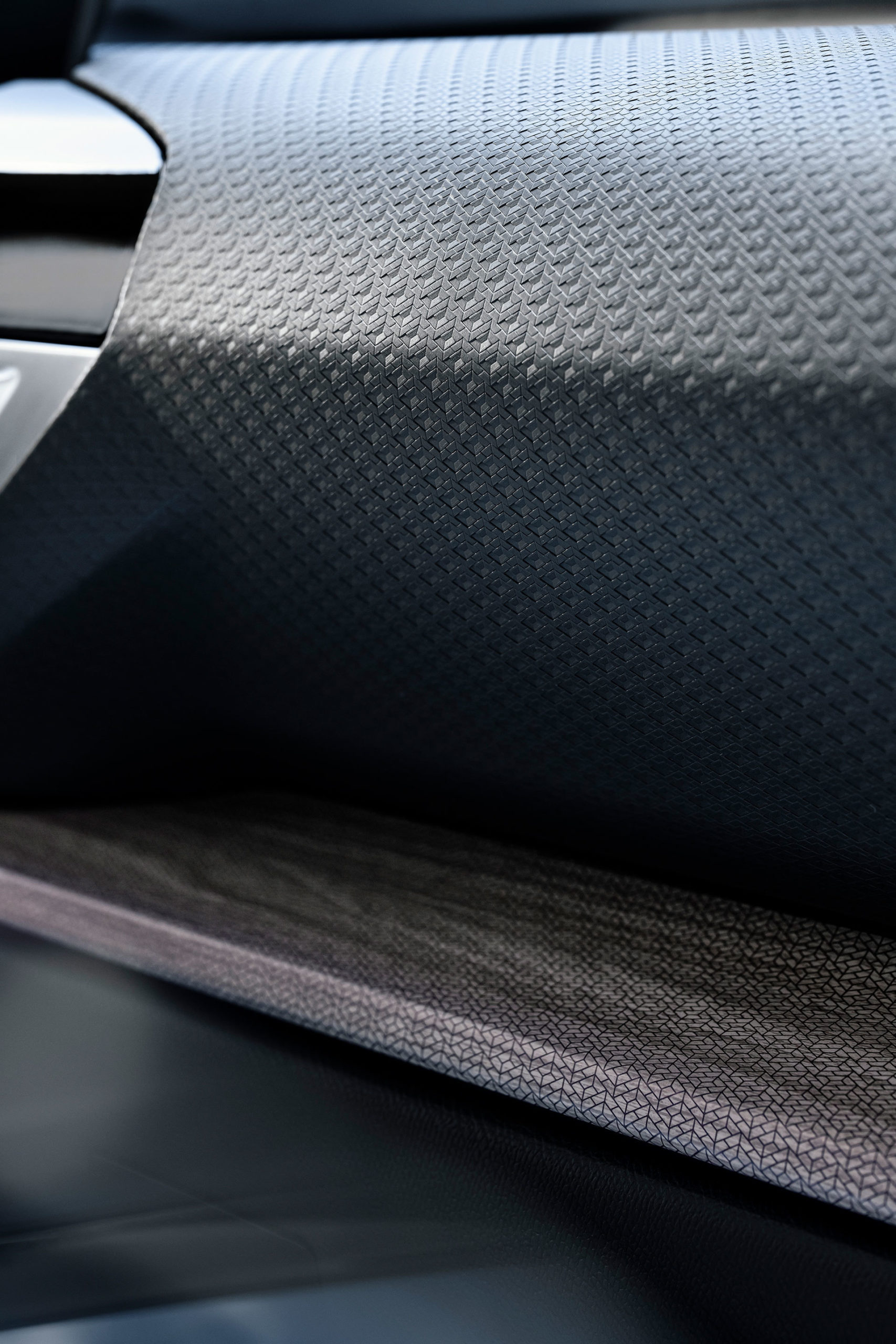 Primer plano de la textura y materiales del asiento del Citroën C5 X.