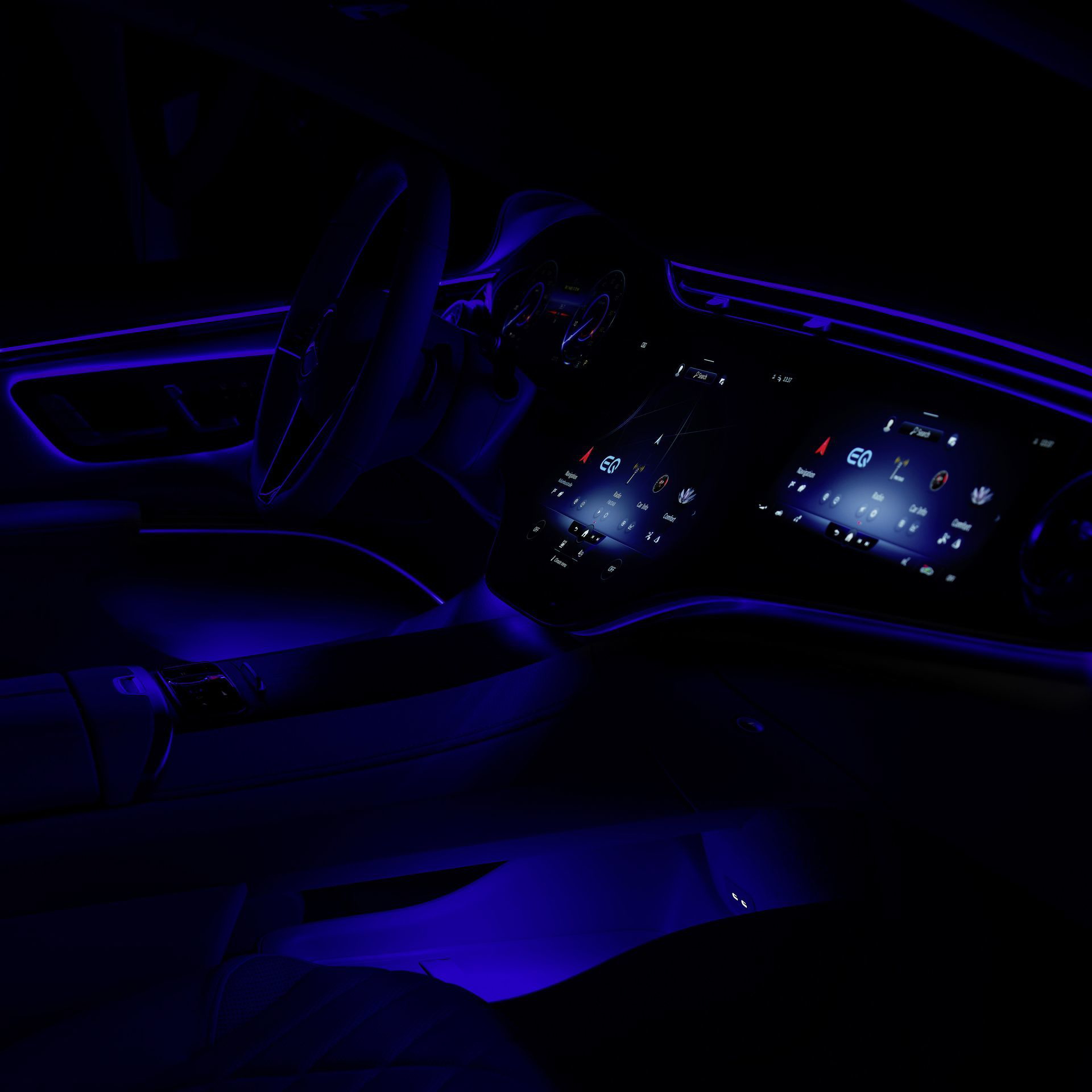 Mercedes Eq, Eqs, Interieur, Mbux Hyperscreen Mercedes Eq, Eqs, Interior, Mbux Hyperscreen