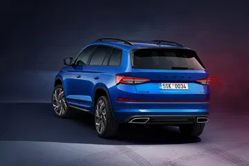 Skoda Kodiaq Rs 2021 Azul Vista Trasera 005
