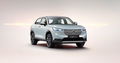 Vista angular del Honda HR-V destacando su diseño moderno y aerodinámico.