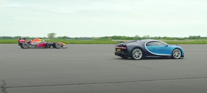 Bugatti Vs F1 Drag Race