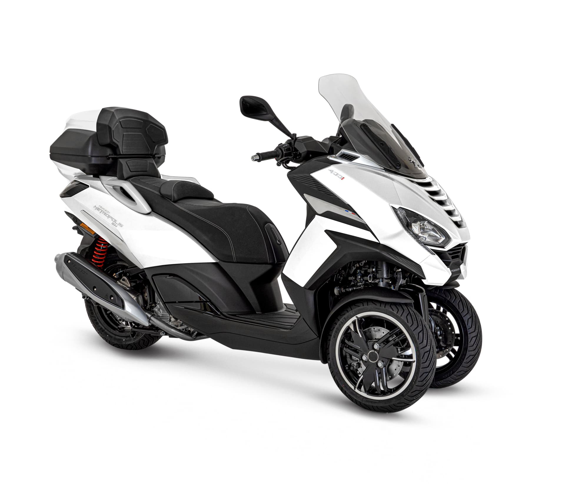 Peugeot Metropolis 400 Sw Snow White 3 4 Exhaust