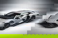 Vista lateral y delantera del Lamborghini Aventador en color blanco.