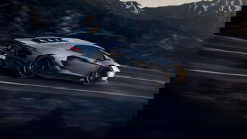 Perfil dinámico del Lamborghini Aventador en acción